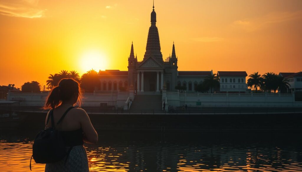 Febby Rastanty di Kuil Wat Arun